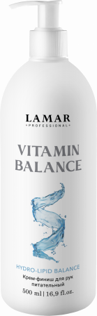 Крем-финиш для рук питательный Lamar Professional VITAMIN BALANCE, 500 мл